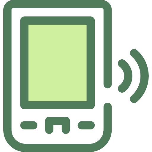 téléphone portable Monochrome Green Icône