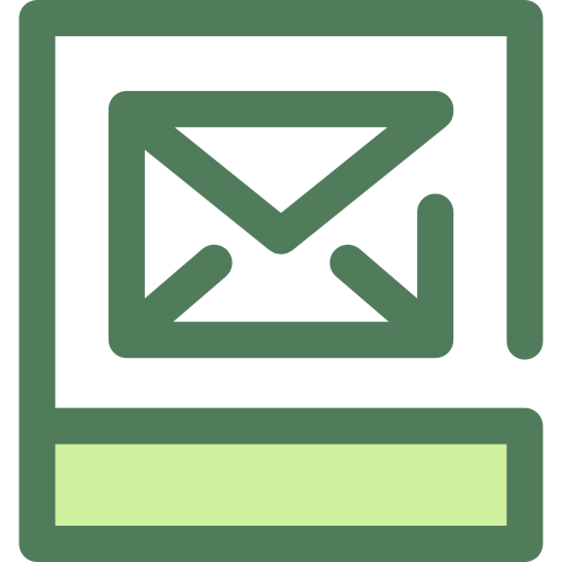 e-mail Monochrome Green icona