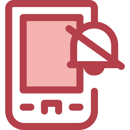téléphone portable Monochrome Red Icône