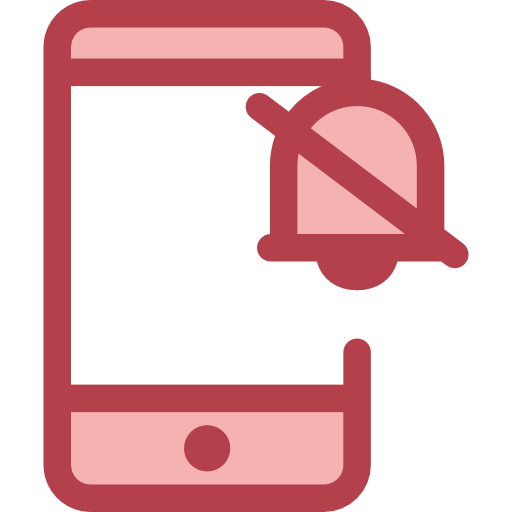 smartphone Monochrome Red icon