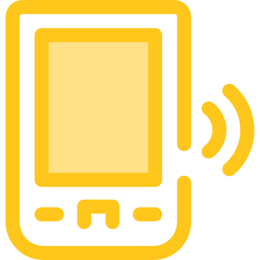 Mobile phone Monochrome Yellow icon