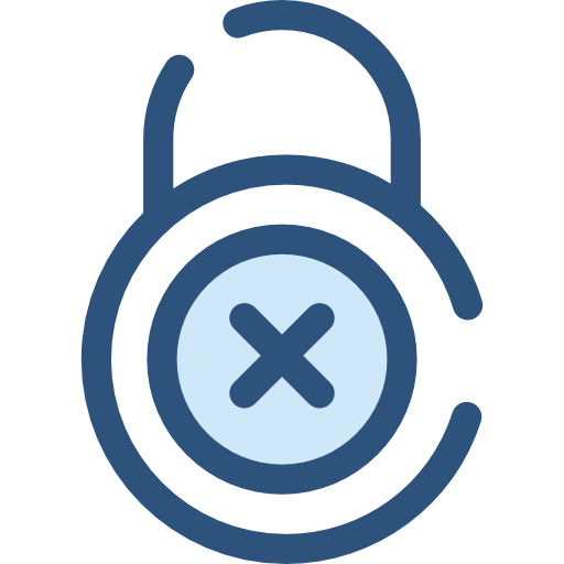 Lock Monochrome Blue icon