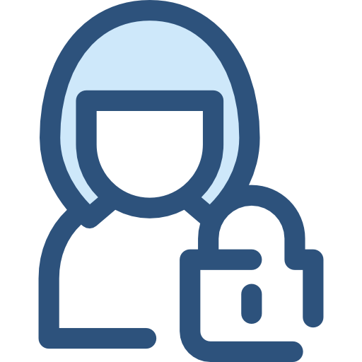 User Monochrome Blue icon