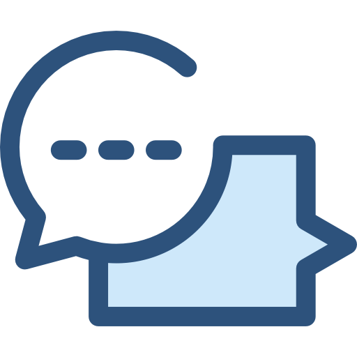Conversation Monochrome Blue icon