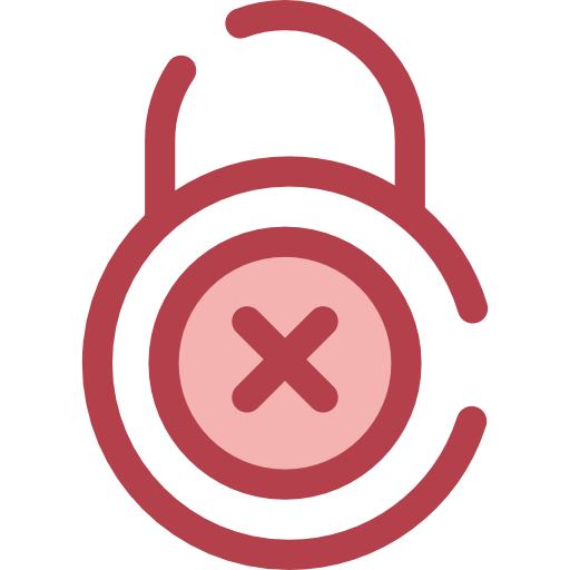 Lock Monochrome Red icon