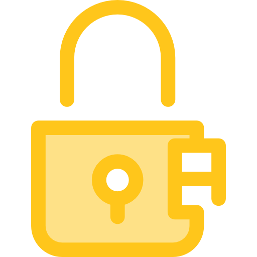 자물쇠 Monochrome Yellow icon