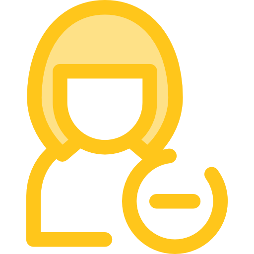 User Monochrome Yellow icon