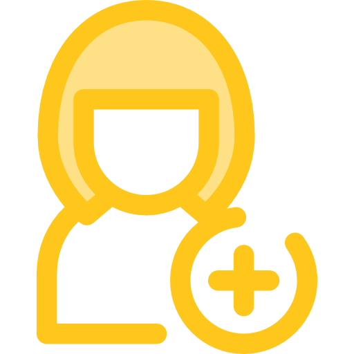 User Monochrome Yellow icon