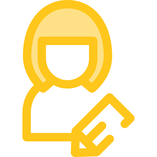 User Monochrome Yellow icon