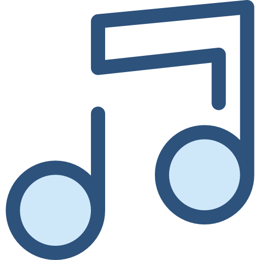 Music Monochrome Blue icon