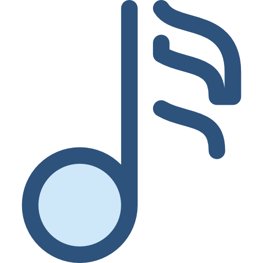 Semiquaver Monochrome Blue icon