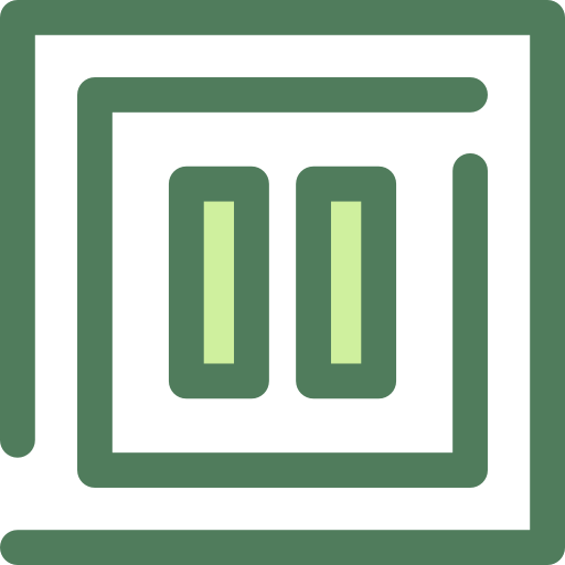 Pause Monochrome Green icon