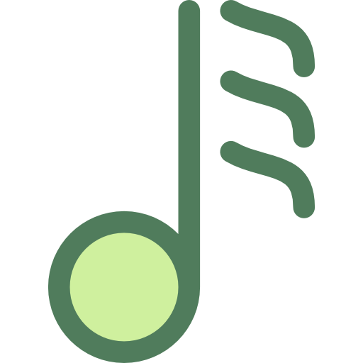 Demisemiquaver Monochrome Green icon