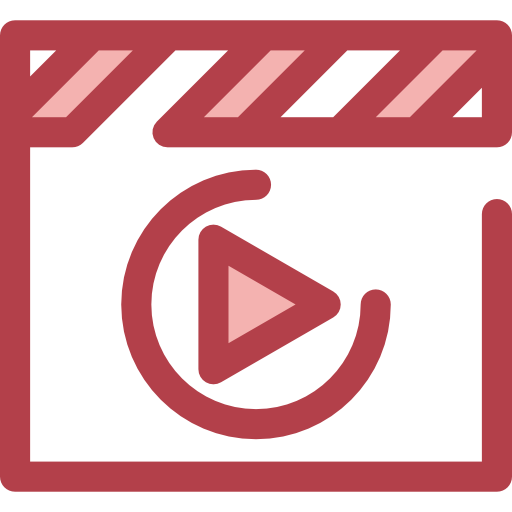 vidéo Monochrome Red Icône