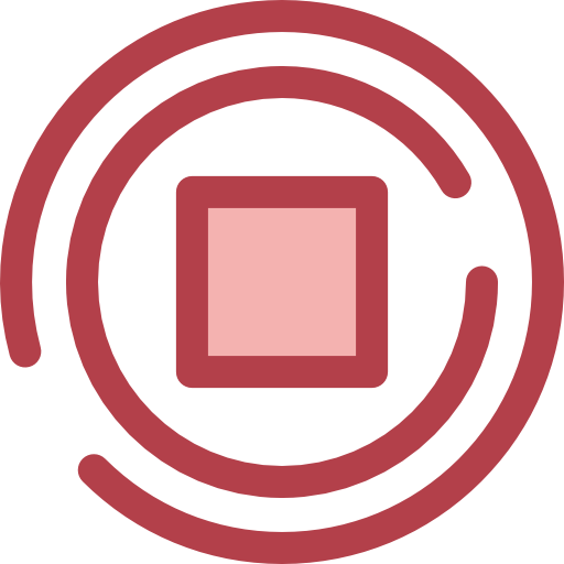 중지 Monochrome Red icon