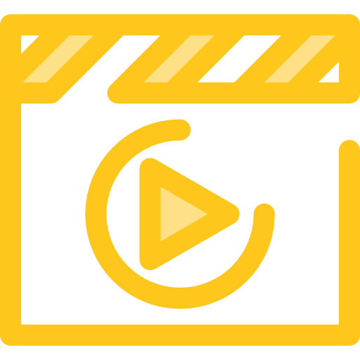 vídeo Monochrome Yellow Ícone
