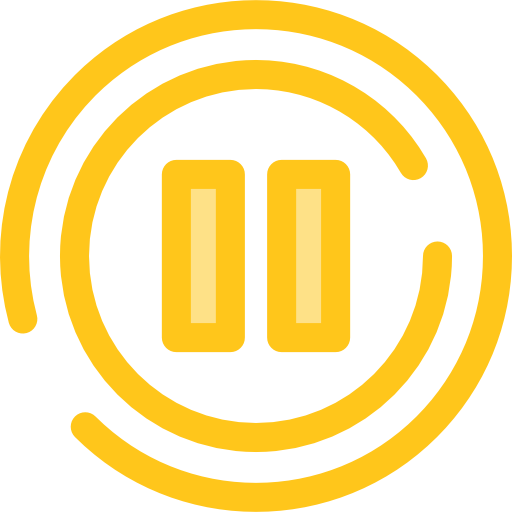 Pause Monochrome Yellow icon
