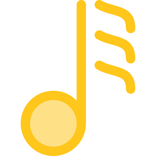 Demisemiquaver Monochrome Yellow icon