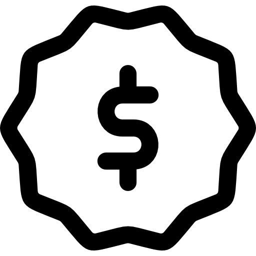 símbolo de dólar Basic Rounded Lineal icono