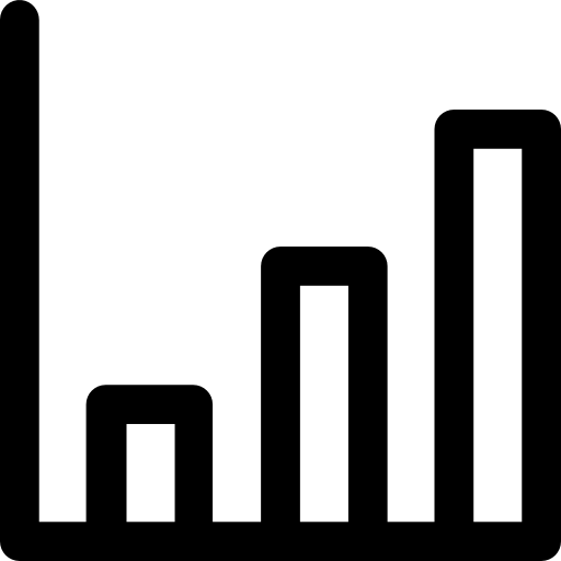 gráfico de barras Basic Rounded Lineal icono