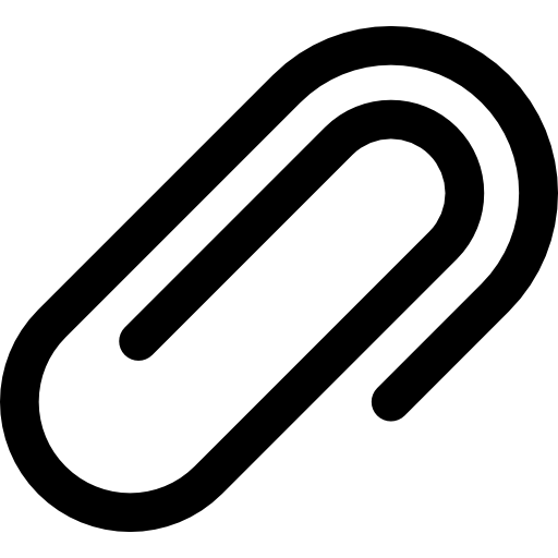 archivos adjuntos Basic Rounded Lineal icono