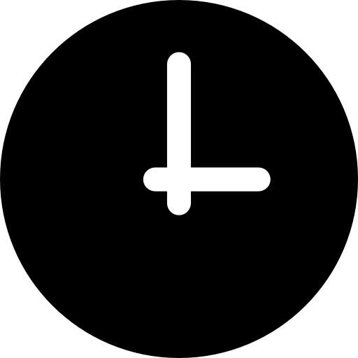 okrągły zegar Basic Rounded Filled ikona