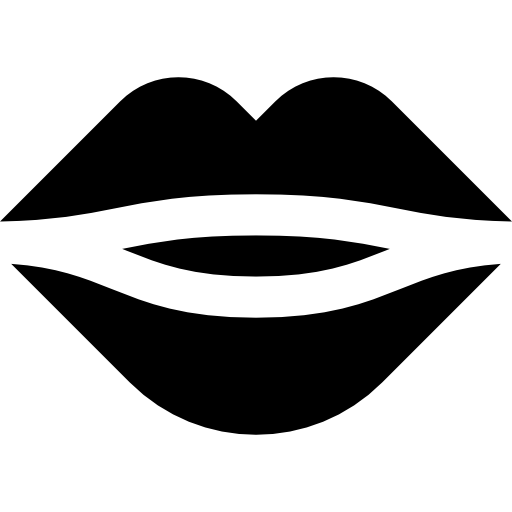 lèvres Basic Straight Filled Icône
