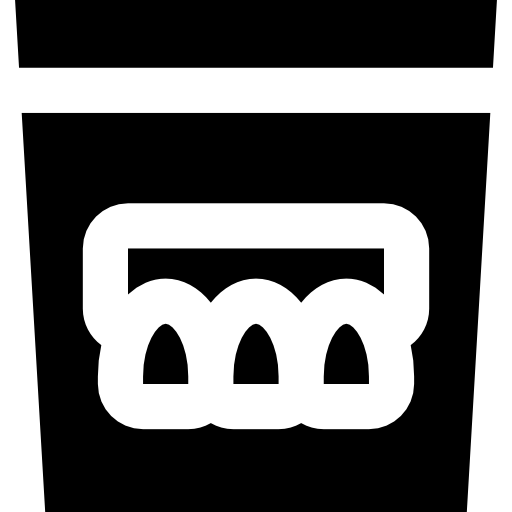 dentadura Basic Straight Filled icono