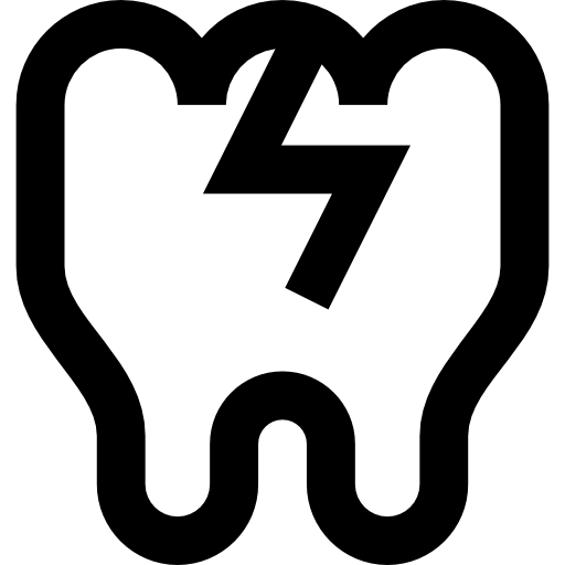 diente quebrado Basic Straight Lineal icono