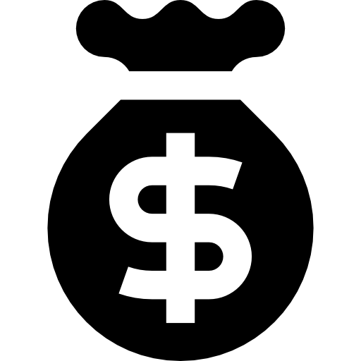 dollarteken Basic Straight Filled icoon