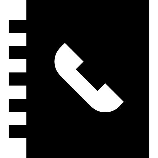 telefoonnummer Basic Straight Filled icoon