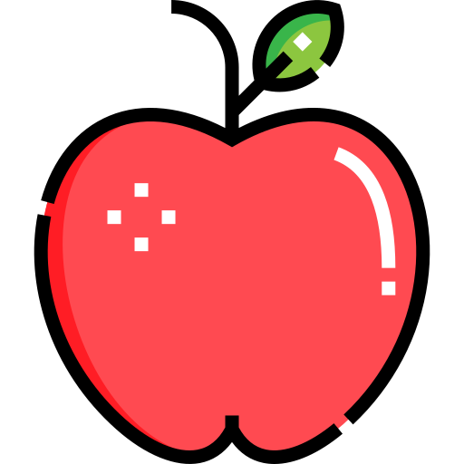 яблоко Detailed Straight Lineal color иконка