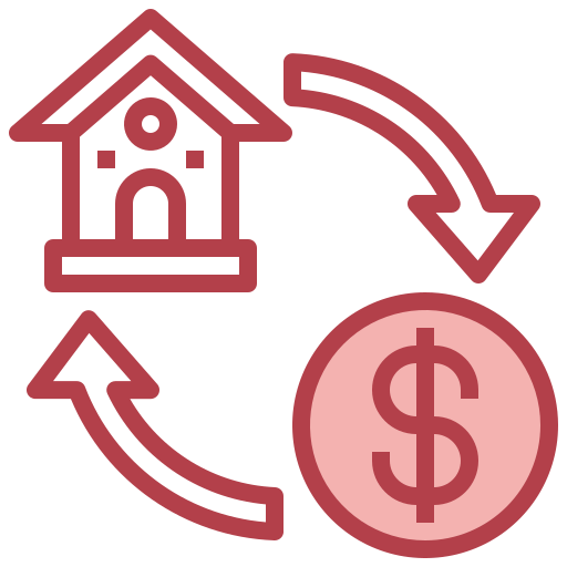 Mortgage loan Surang Red icon