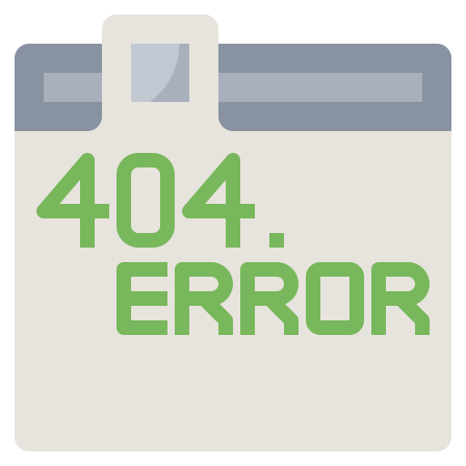 404 error Surang Flat icon