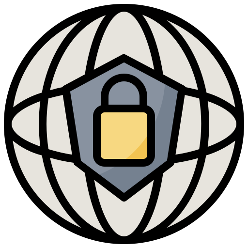 sicurezza informatica Surang Lineal Color icona