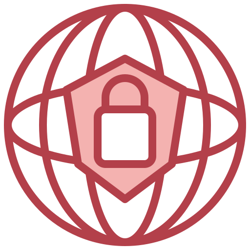 Cyber security Surang Red icon