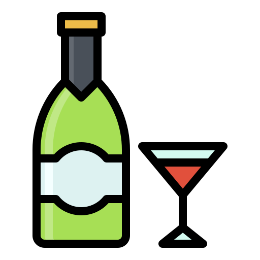 copo de vinho Generic Outline Color Ícone