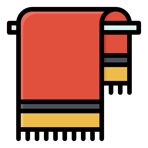 비치 타월 Generic Outline Color icon