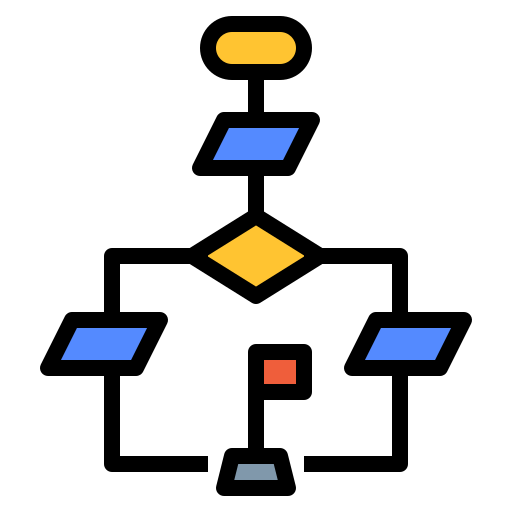diagrama de flujo Ultimatearm Lineal Color icono
