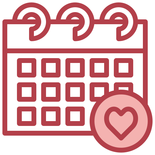 calendario Surang Red icono