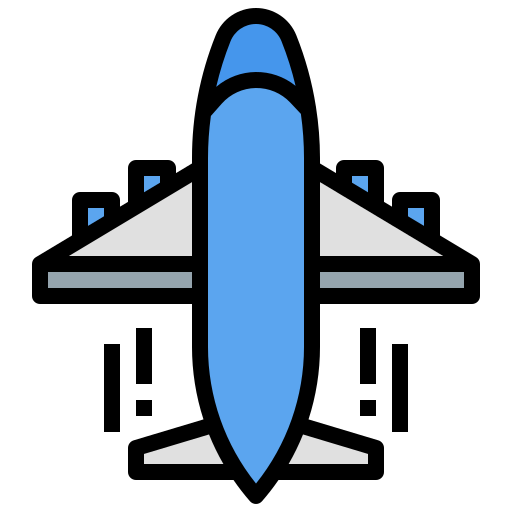 vliegtuig Surang Lineal Color icoon