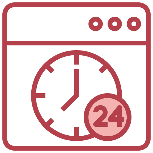 24 hours Surang Red icon