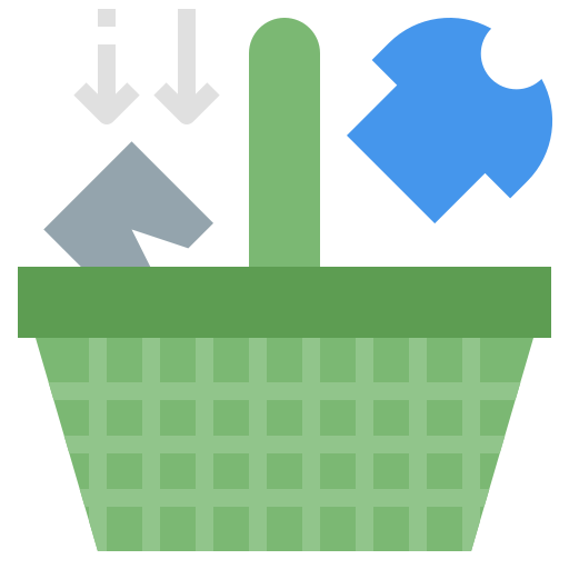 Shopping basket Surang Flat icon