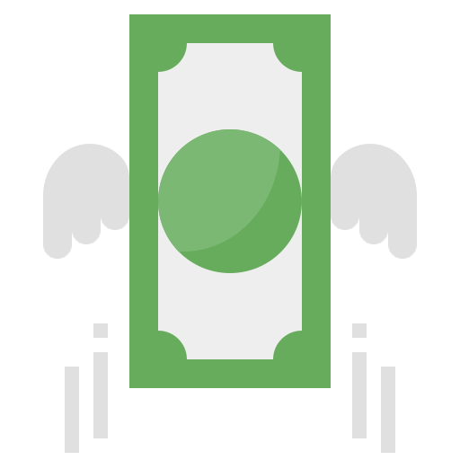 Flying money Surang Flat icon
