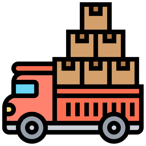 Delivery truck Meticulous Lineal Color icon