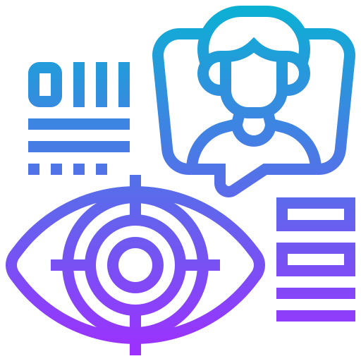 Eye scan Meticulous Gradient icon