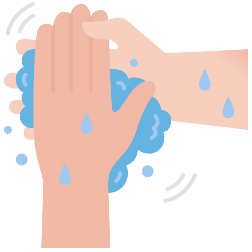 handen wassen Amethys Design Flat icoon