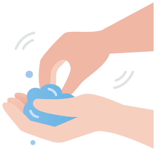 handen wassen Amethys Design Flat icoon