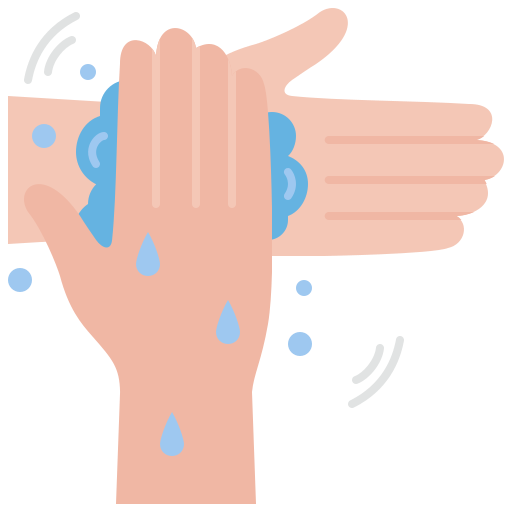lavage des mains Amethys Design Flat Icône