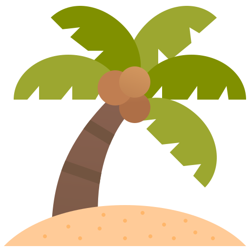 Кокосовая пальма Amethys Design Flat иконка
